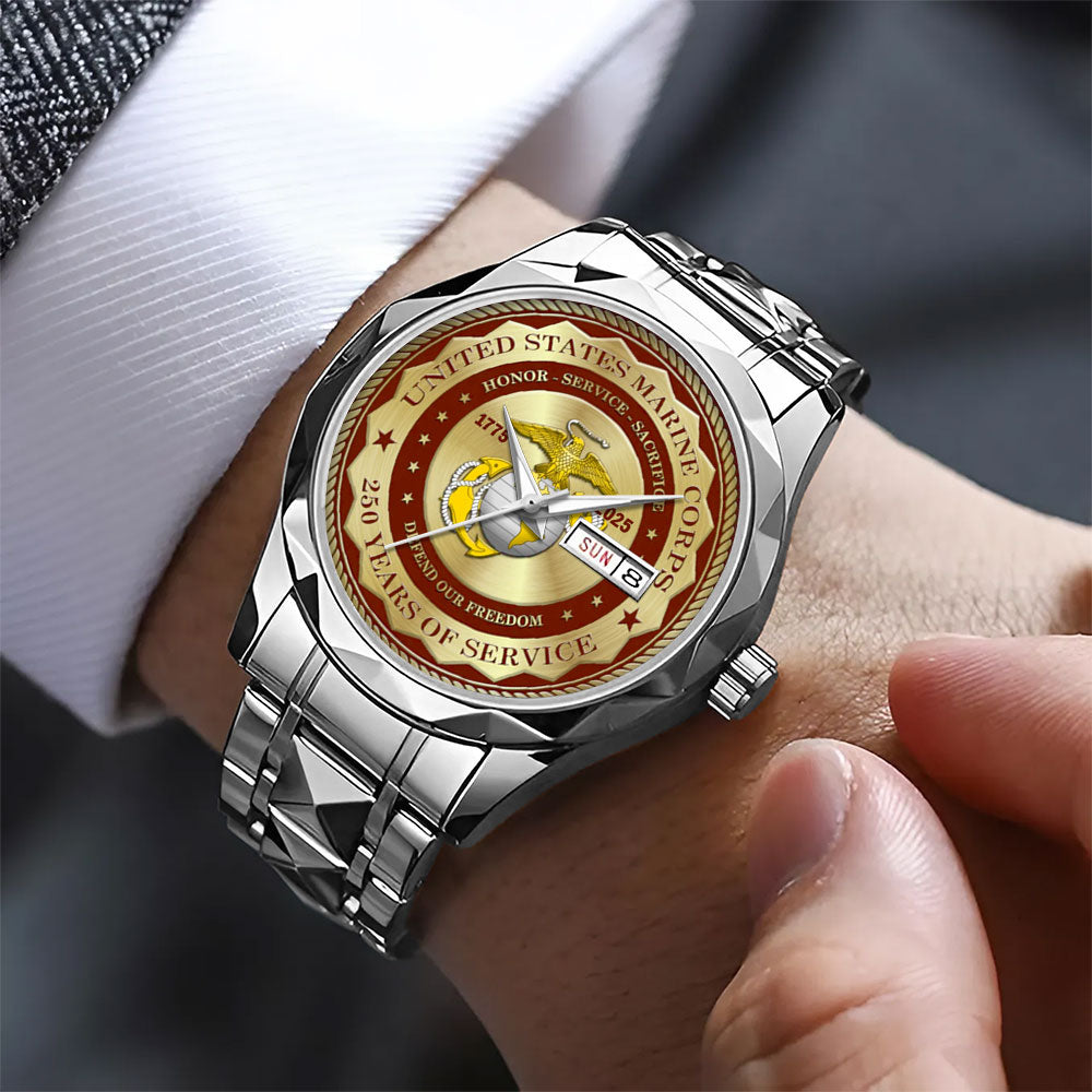 US Marine Corps Alloy Luxury Quartz Watch - MAITM12591