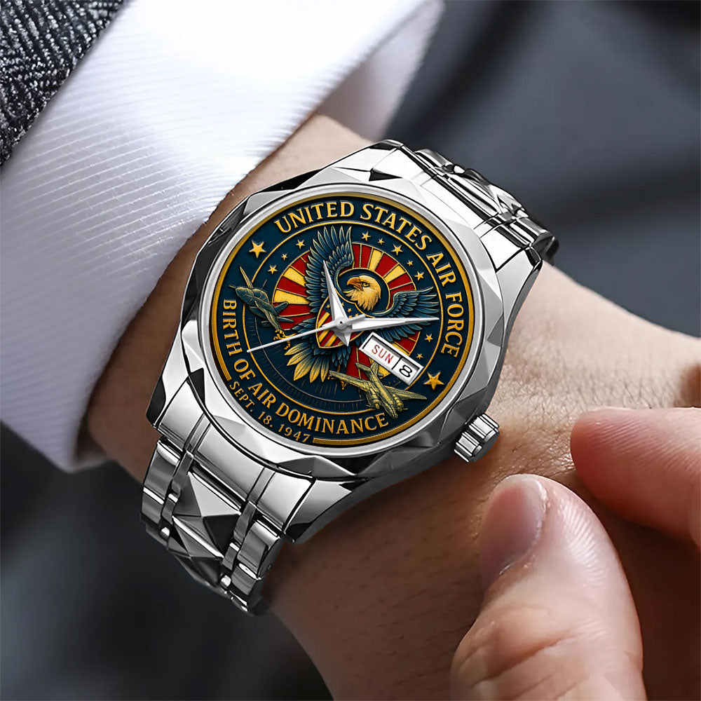 US Air Force Alloy Luxury Quartz Watch - MAITM12593