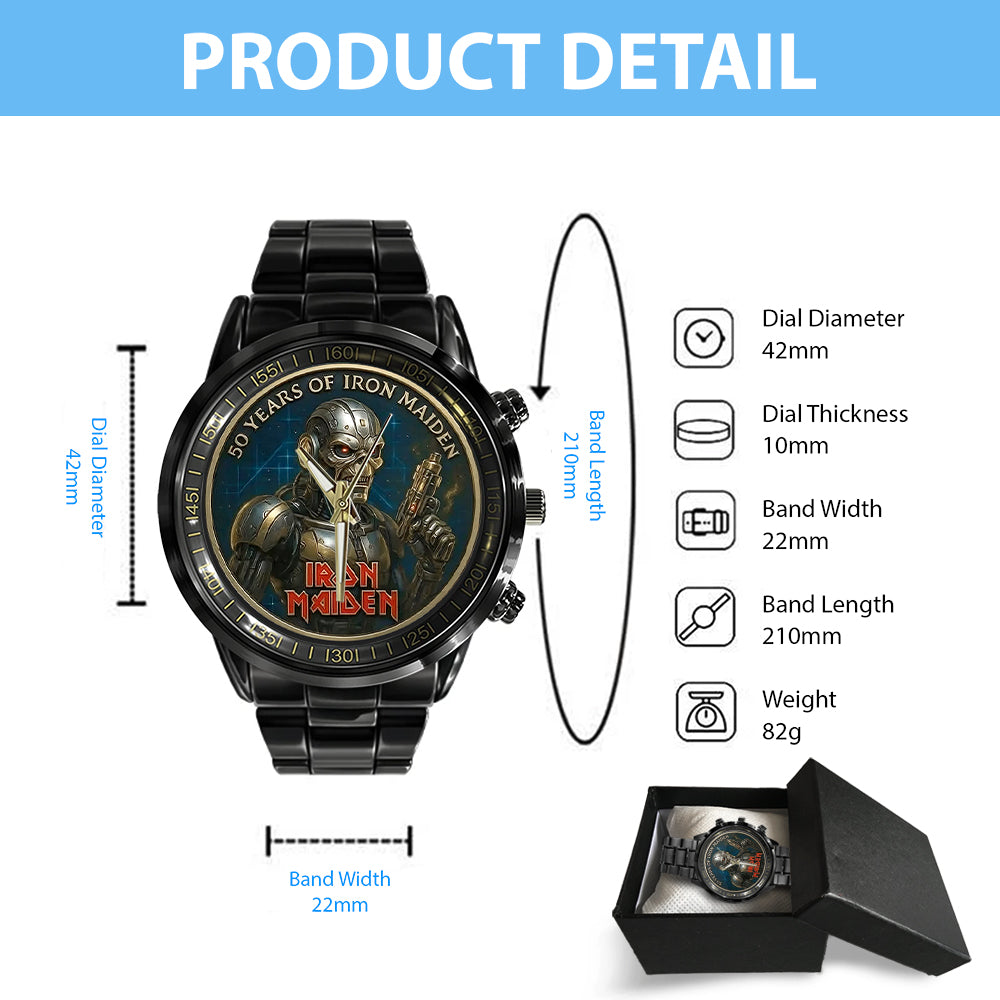 Iron Maiden Black Stainless Steel Watch - MAITM 11543