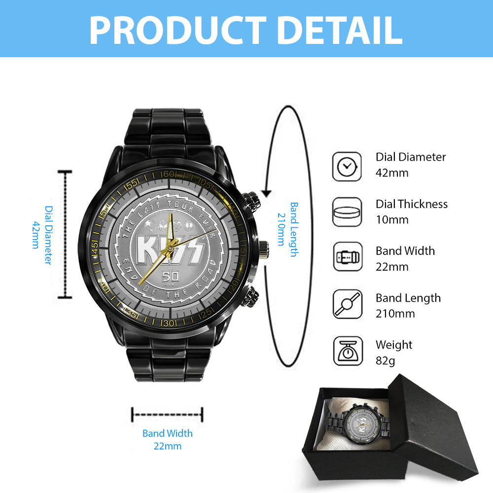KISS Black Stainless Steel Watch - MAITM 6503