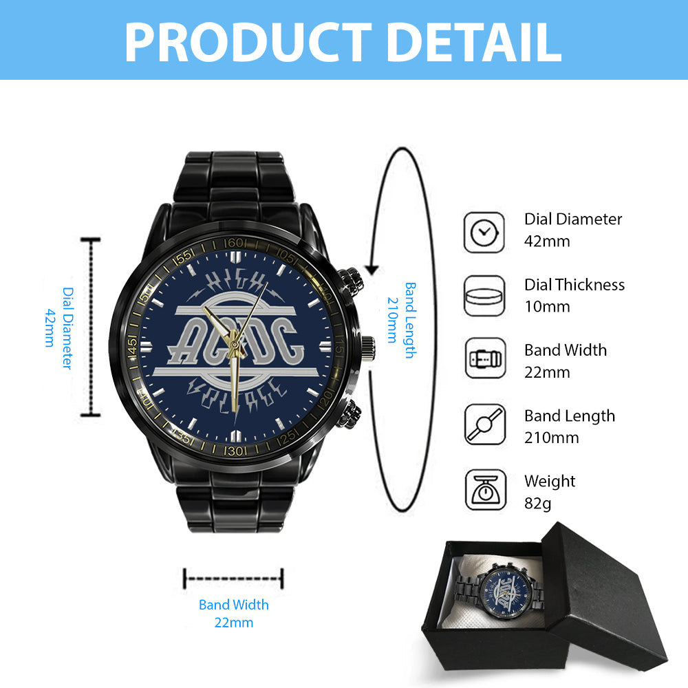 AC/DC Black Stainless Steel Watch - GNE 1302