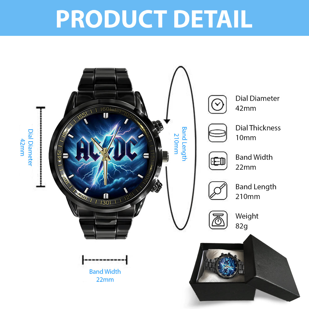 AC/DC Black Stainless Steel Watch - GNE 1351