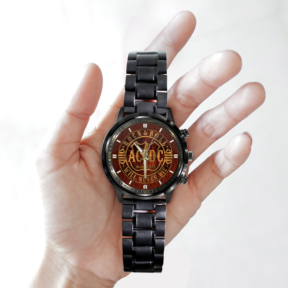 AC/DC Black Stainless Steel Watch - GNE 1636