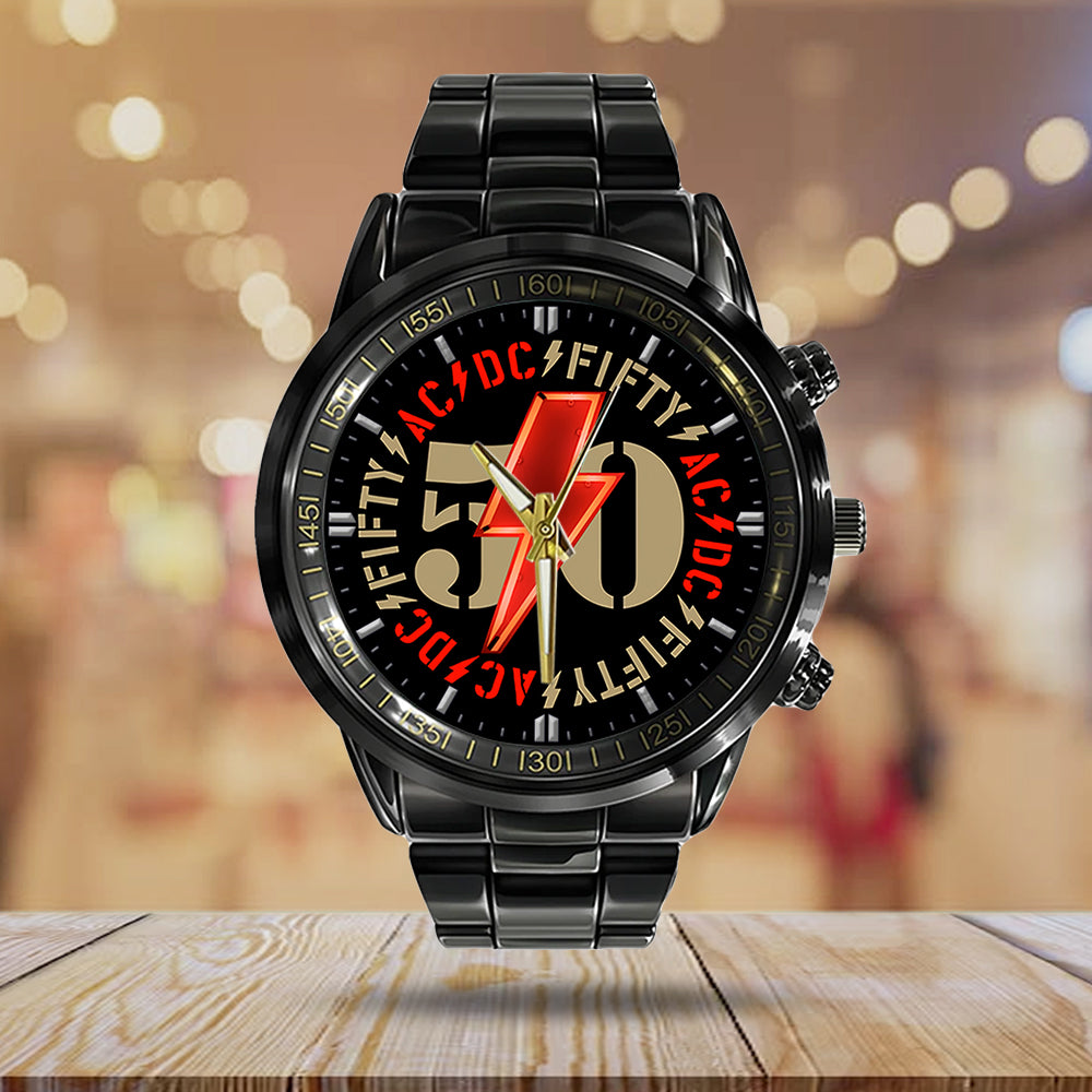 AC/DC Black Stainless Steel Watch - GNE 726