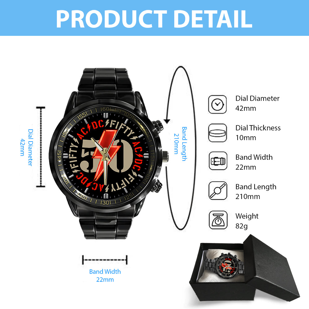 AC/DC Black Stainless Steel Watch - GNE 726