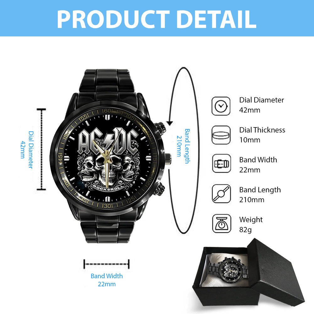 AC/DC Black Stainless Steel Watch - GNE 863