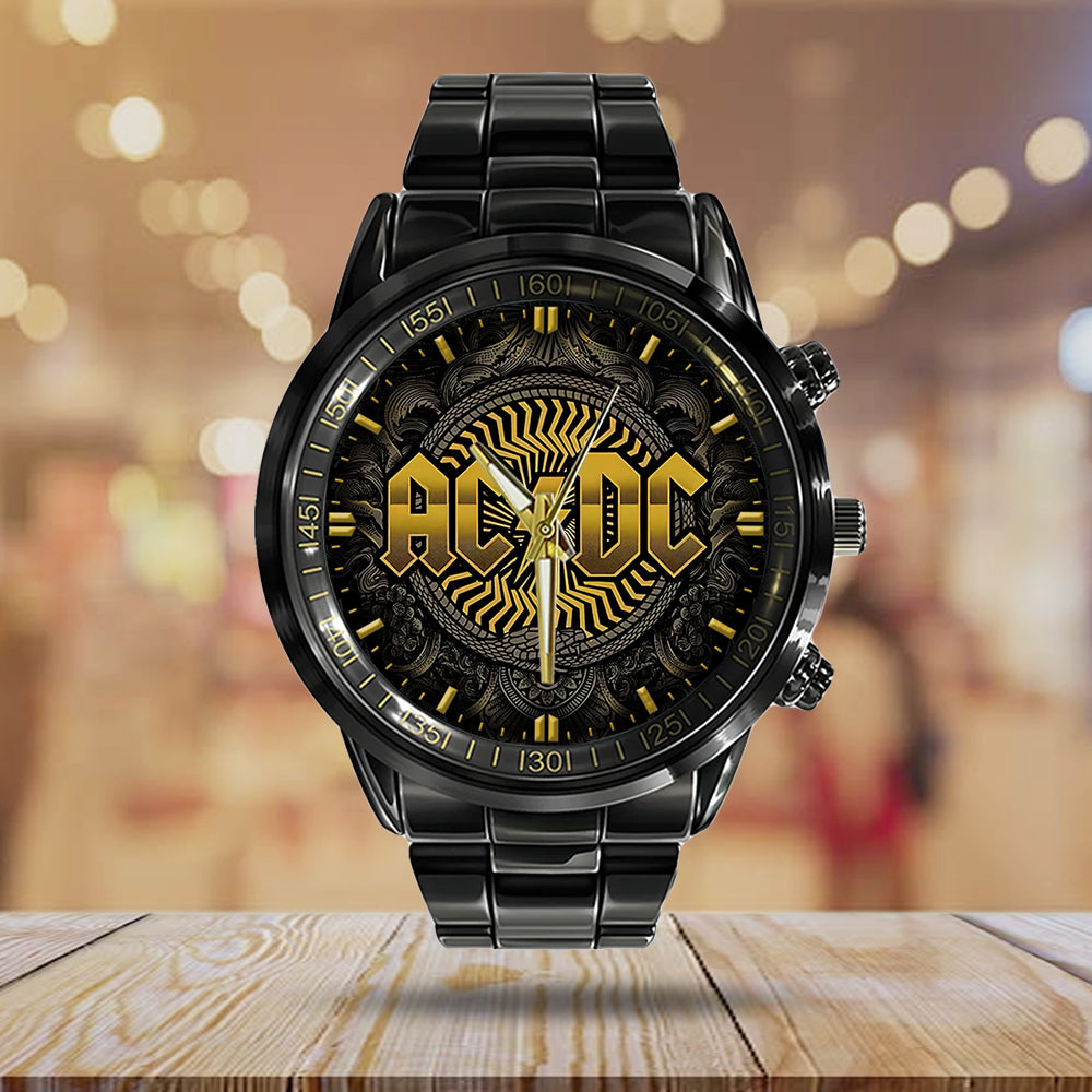 AC/DC Black Stainless Steel Watch - GNE 874