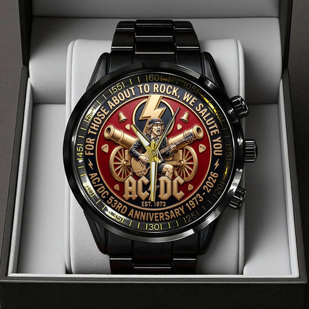 AC/DC Black Stainless Steel Watch - TANTN21554