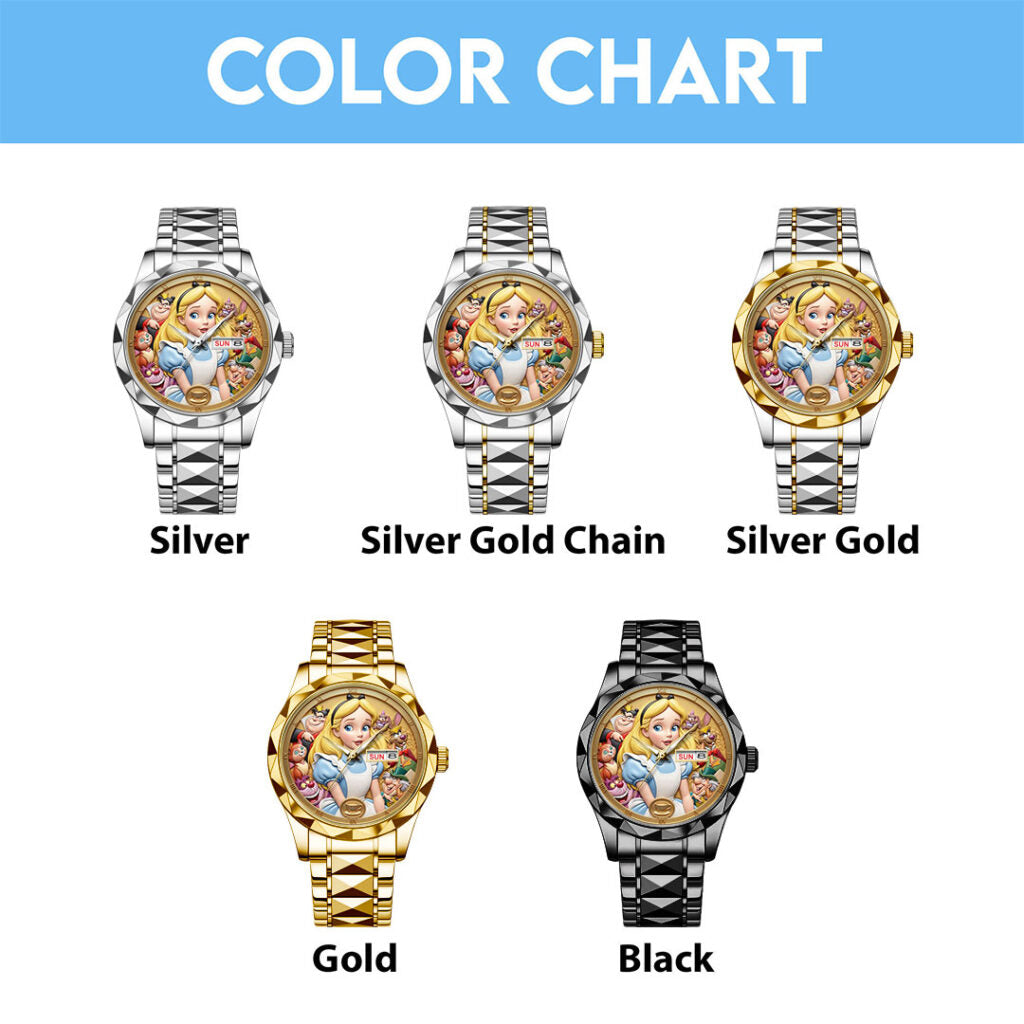 Alice in Wonderland Alloy Luxury Quartz Watch - TMTHU8008