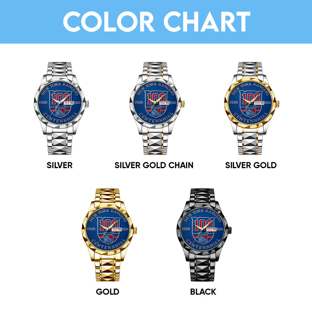 New York Rangers Alloy Luxury Quartz Watch - GNE4320