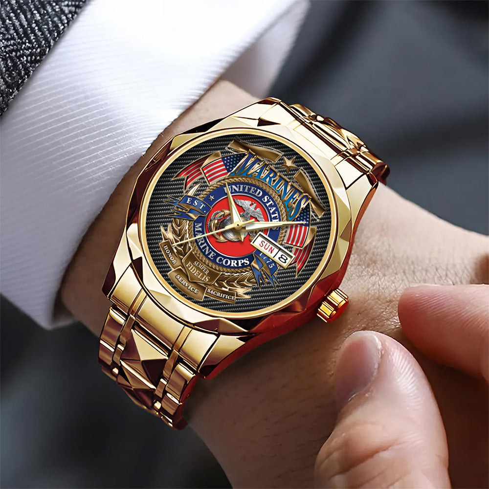 US Marine Corps Alloy Luxury Quartz Watch - TMTHU 107