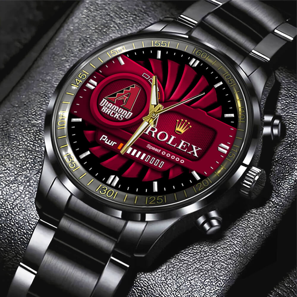 Arizona Diamondbacks Black Stainless Steel Watch - MAITM13423