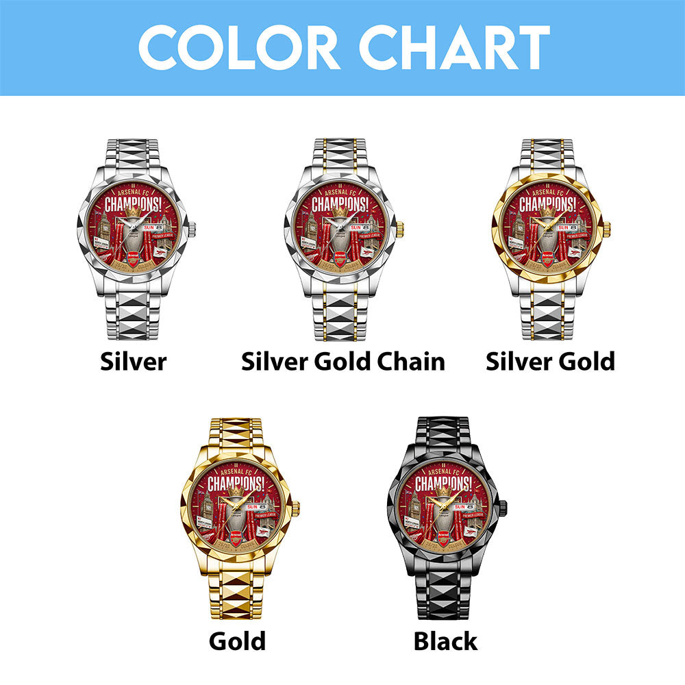 Arsenal FC Premier League Champions 25/26 Alloy Luxury Quartz Watch - TMTHU6334