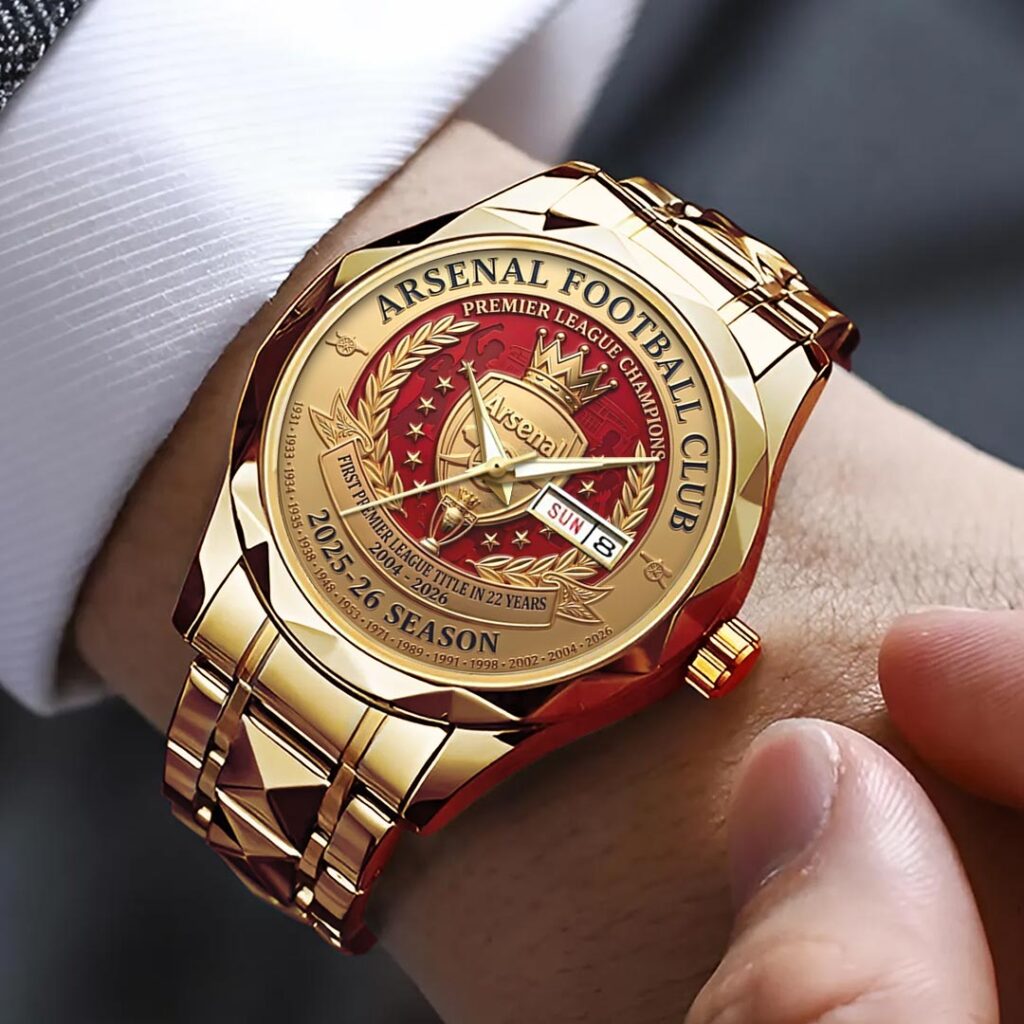 Arsenal FC Premier League Champions 25/26 Alloy Luxury Quartz Watch - HOATT18143