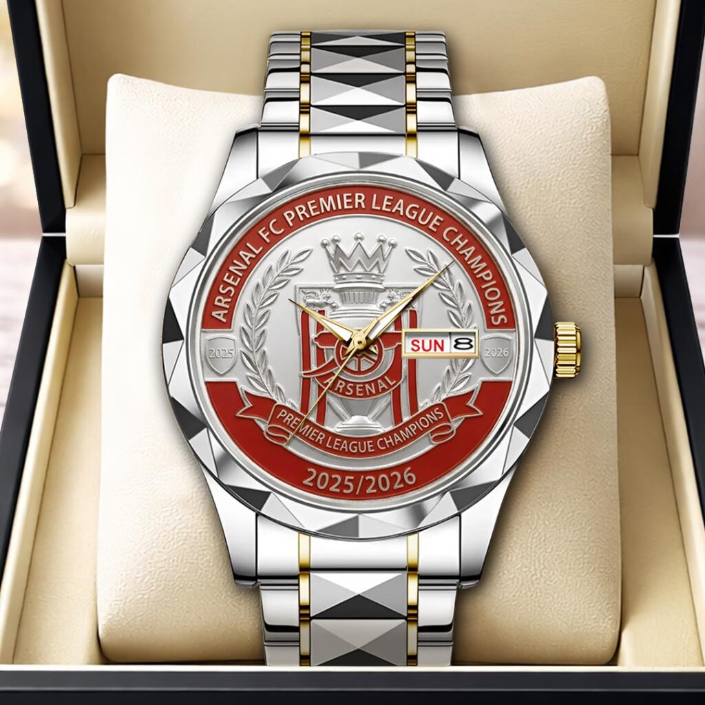 Arsenal FC Premier League Champions 25/26 Alloy Luxury Quartz Watch - HOATT18593
