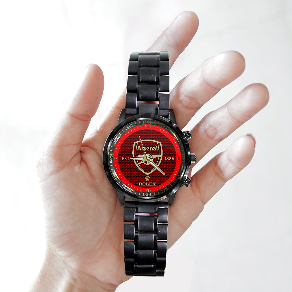Arsenal FC x Rolex Black Stainless Steel Watch - MAITM6417