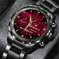 Atlanta Braves Black Stainless Steel Watch - MAITM13424