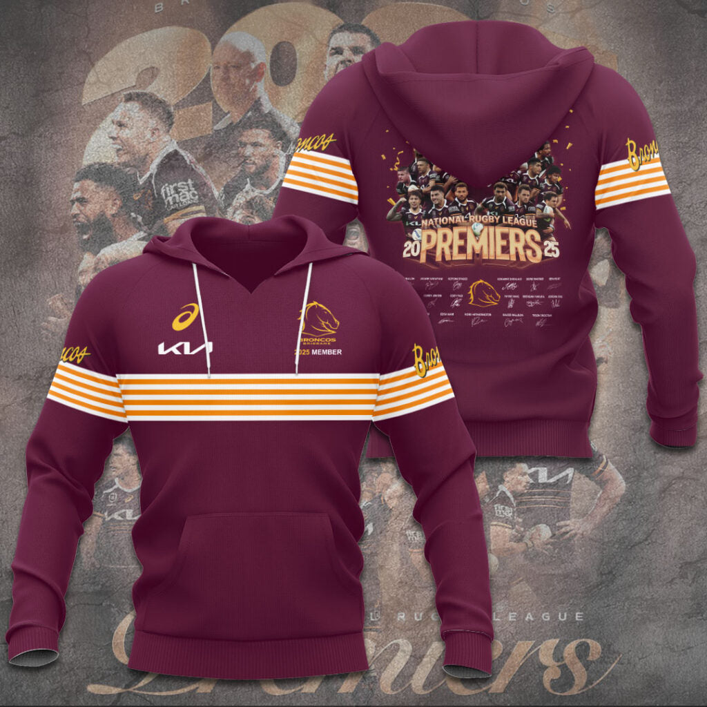 Brisbane Broncos 2025 Premiership 3D Apparel – TANTN17310