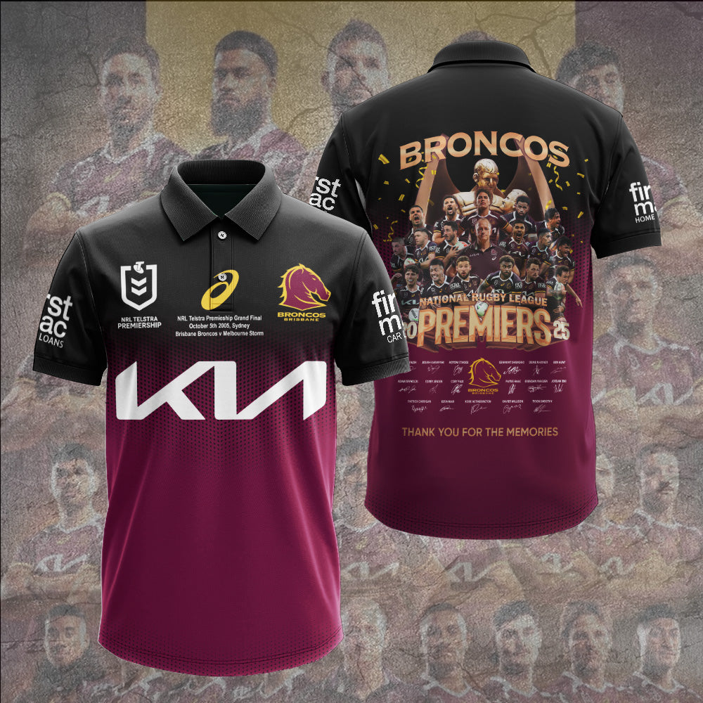 Brisbane Broncos 2025 Premiership 3D Apparel – TANTN18318