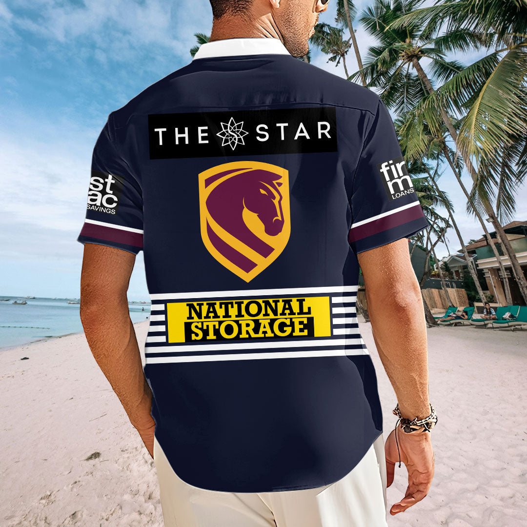 Brisbane Broncos 2026 Short Sleeve Button-Down Shirt – HOATT14792