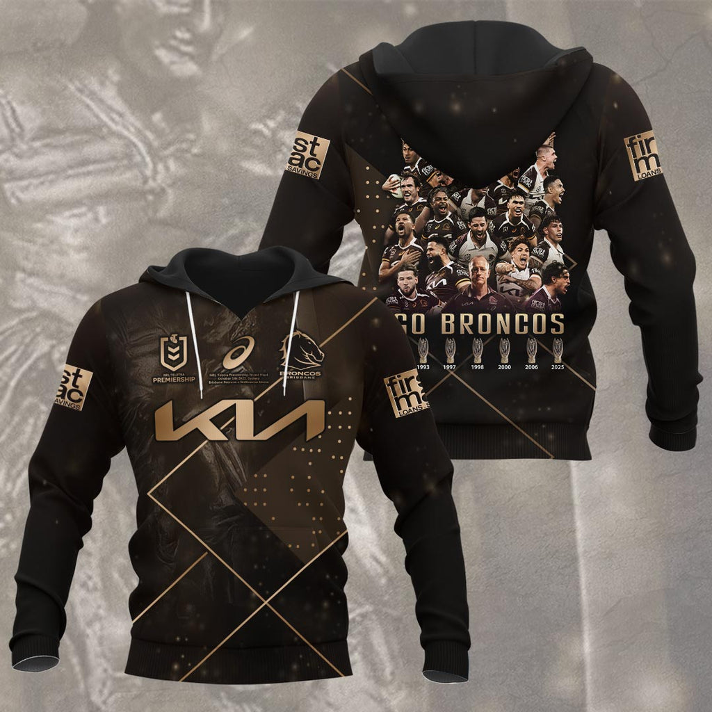 Brisbane Broncos 2025 NRL Premiers 3D Apparel – HOATT14498