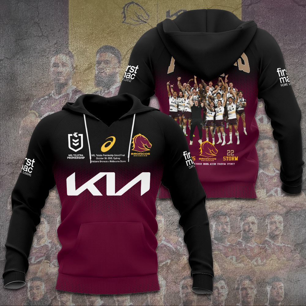 Brisbane Broncos 2025 Premiership 3D Apparel – TANTN18375
