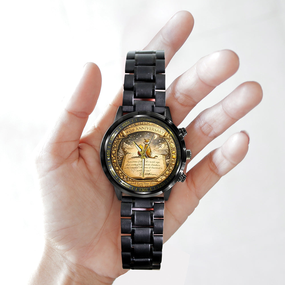 Calvin & Hobbes 40th Anniversary Black Stainless Steel Watch - TANTN20180