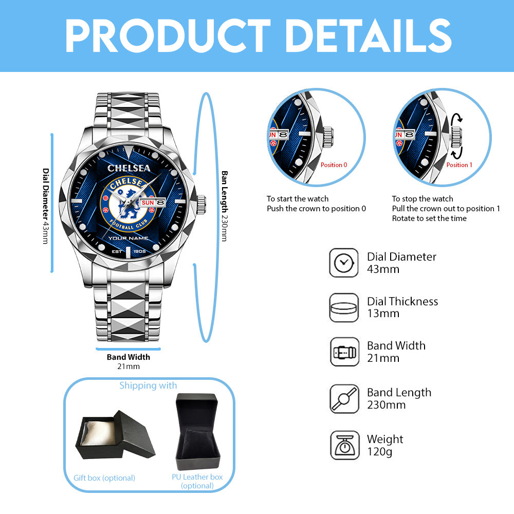 Personalized Chelsea FC Alloy Luxury Quartz Watch - TANTN20257