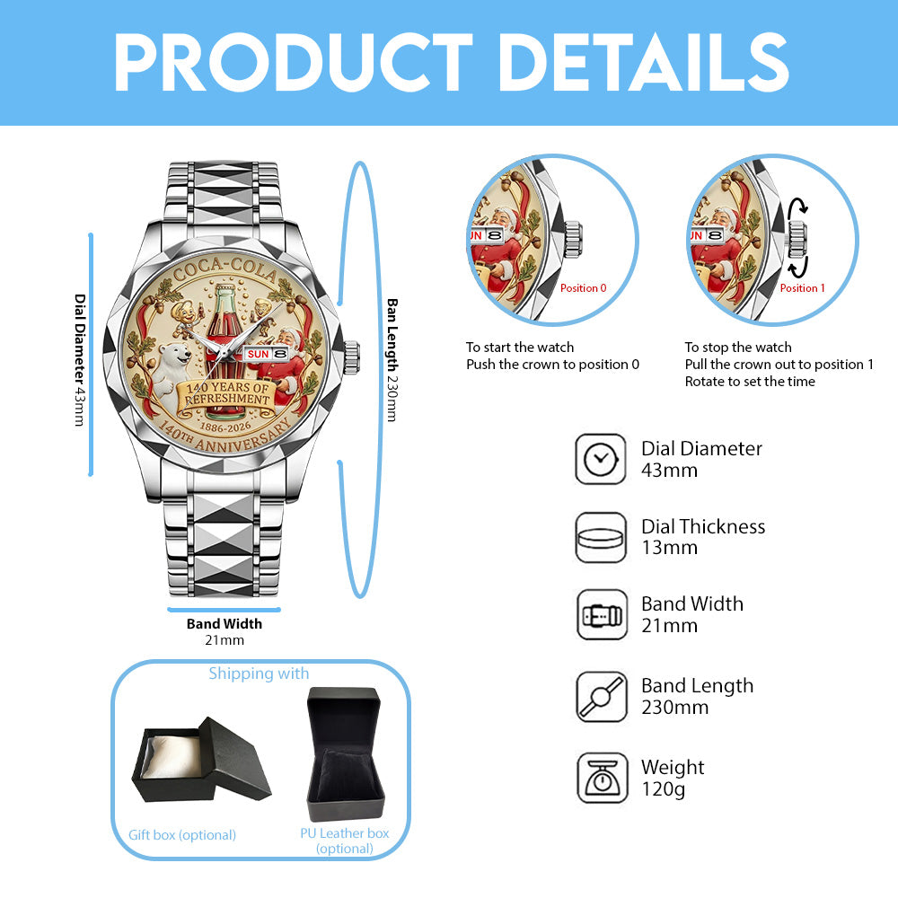 Coca-Cola 140th Anniversary 2026 Alloy Luxury Quartz Watch - TANTN20828