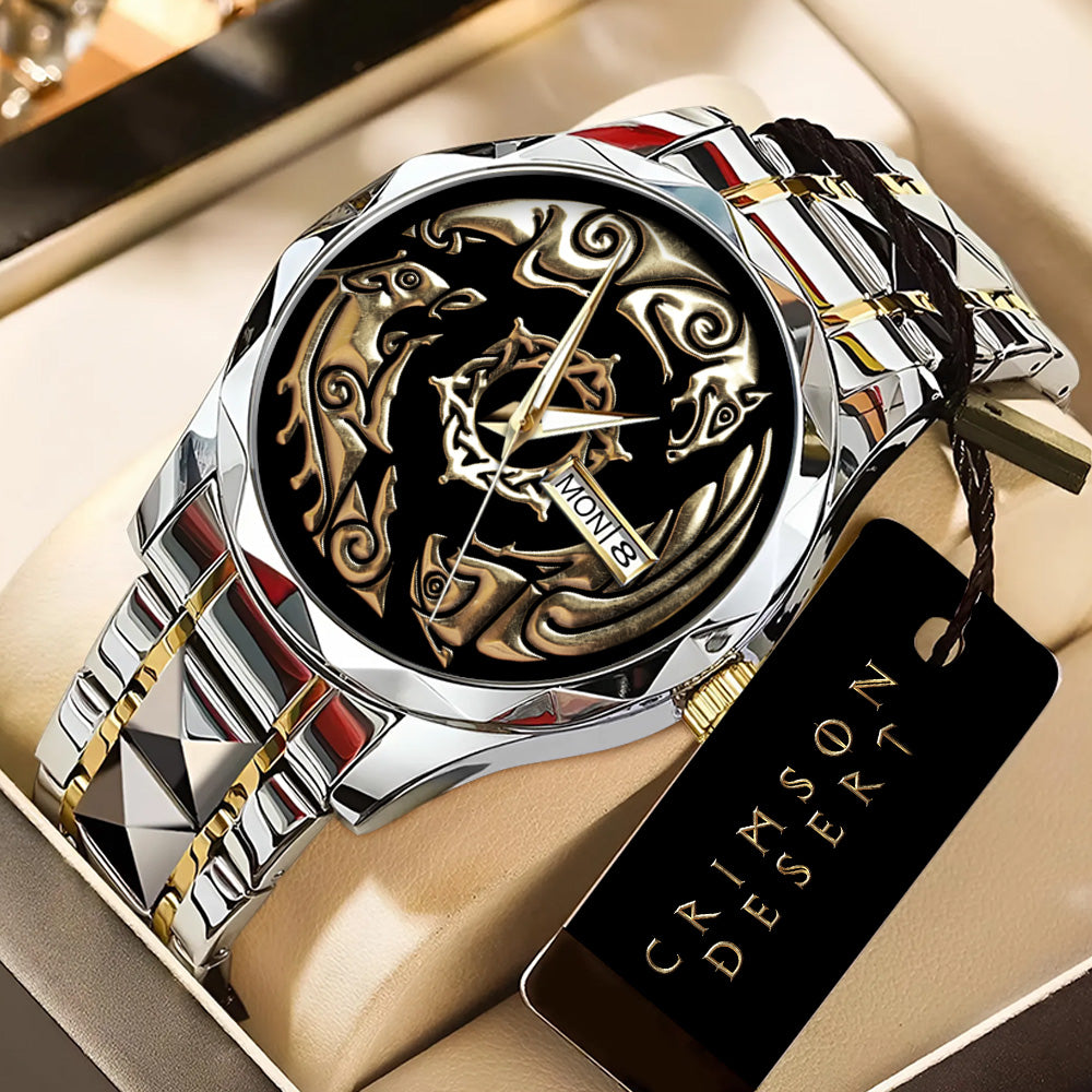 Crimson Desert Alloy Luxury Quartz Watch - GNE5655