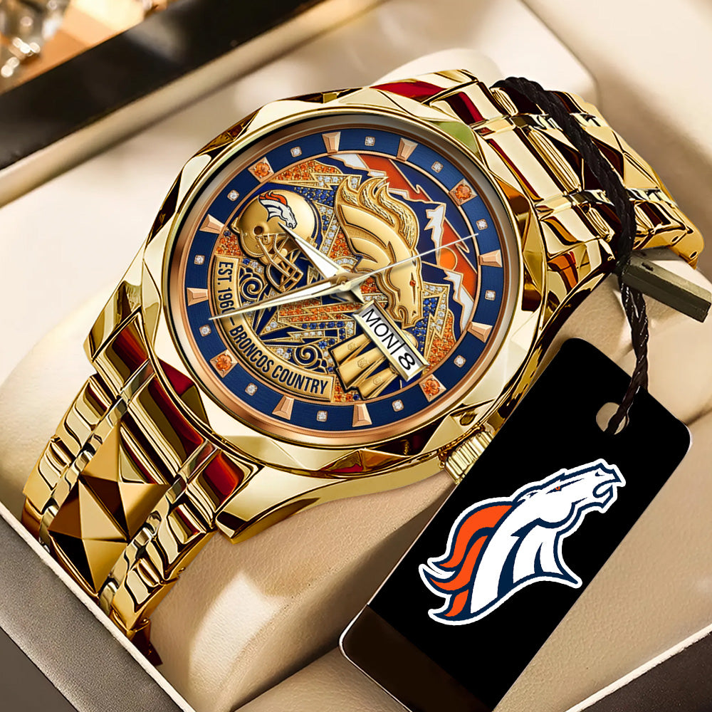 Denver Broncos Alloy Luxury Quartz Watch - TANTN20784