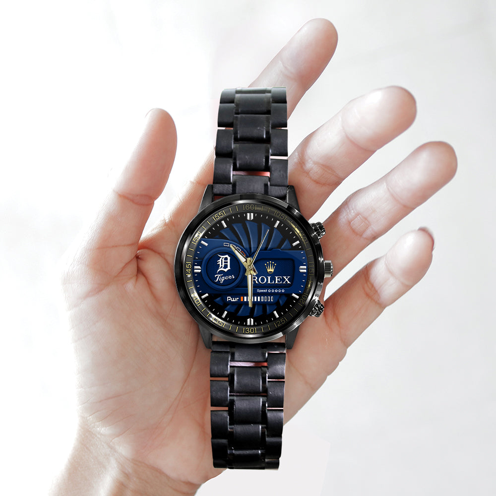 Detroit Tigers Black Stainless Steel Watch - MAITM13432