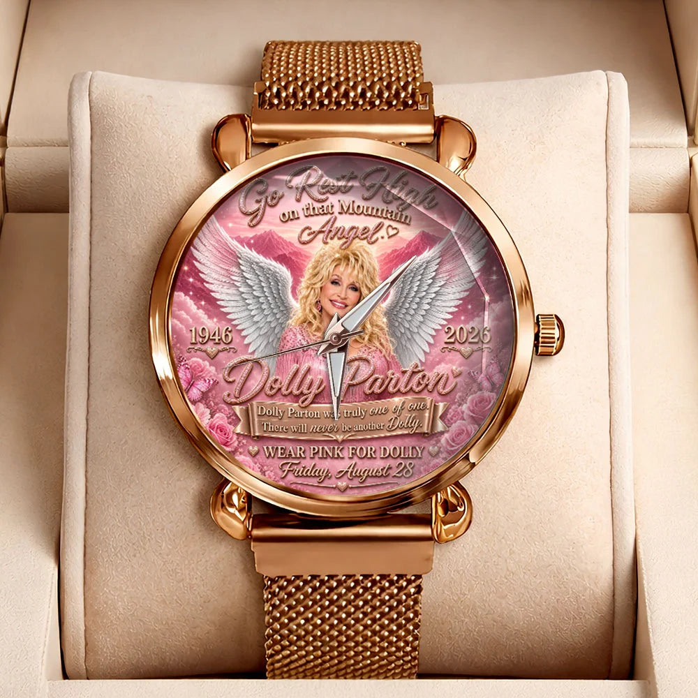 Dolly Parton Mesh Strap Quartz Watch - TMTHU9001