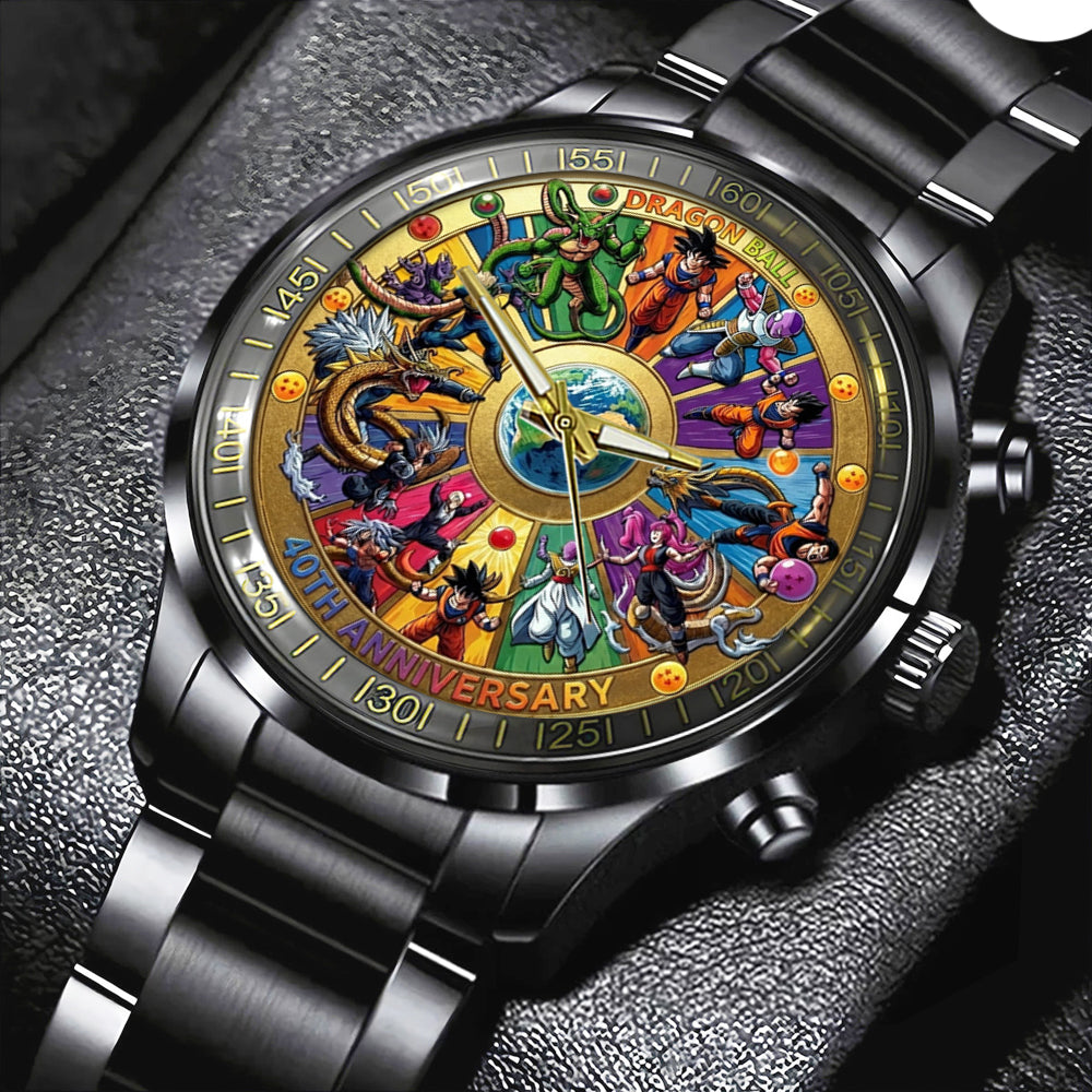 Dragon Ball 40th Anniversary Black Stainless Steel Watch - TMTHU3675