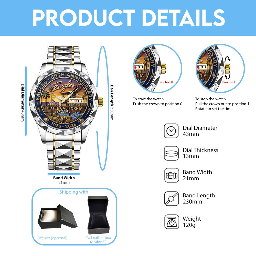 Eagles 50th Anniversary Alloy Luxury Quartz Watch - TANTN24793