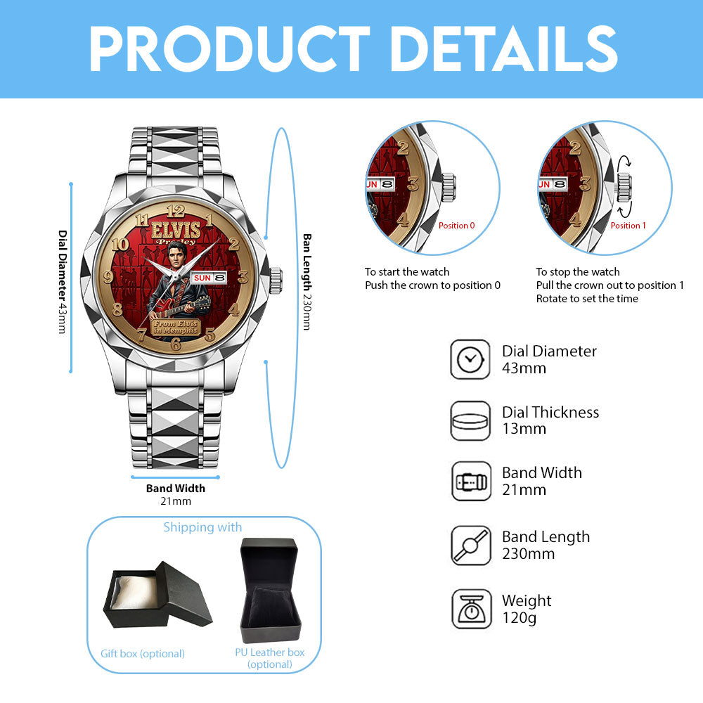 Elvis Presley Alloy Luxury Quartz Watch - TMTHU6293