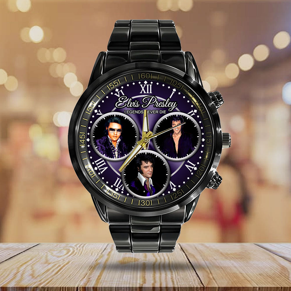 Elvis Presley Black Stainless Steel Watch - HOATT 7671