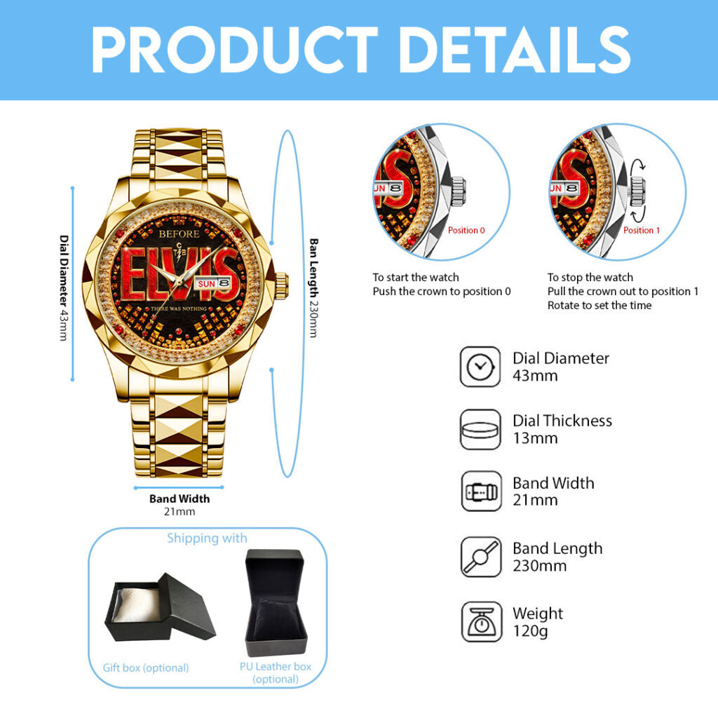 Elvis Presley Alloy Luxury Quartz Watch - VANDH5031