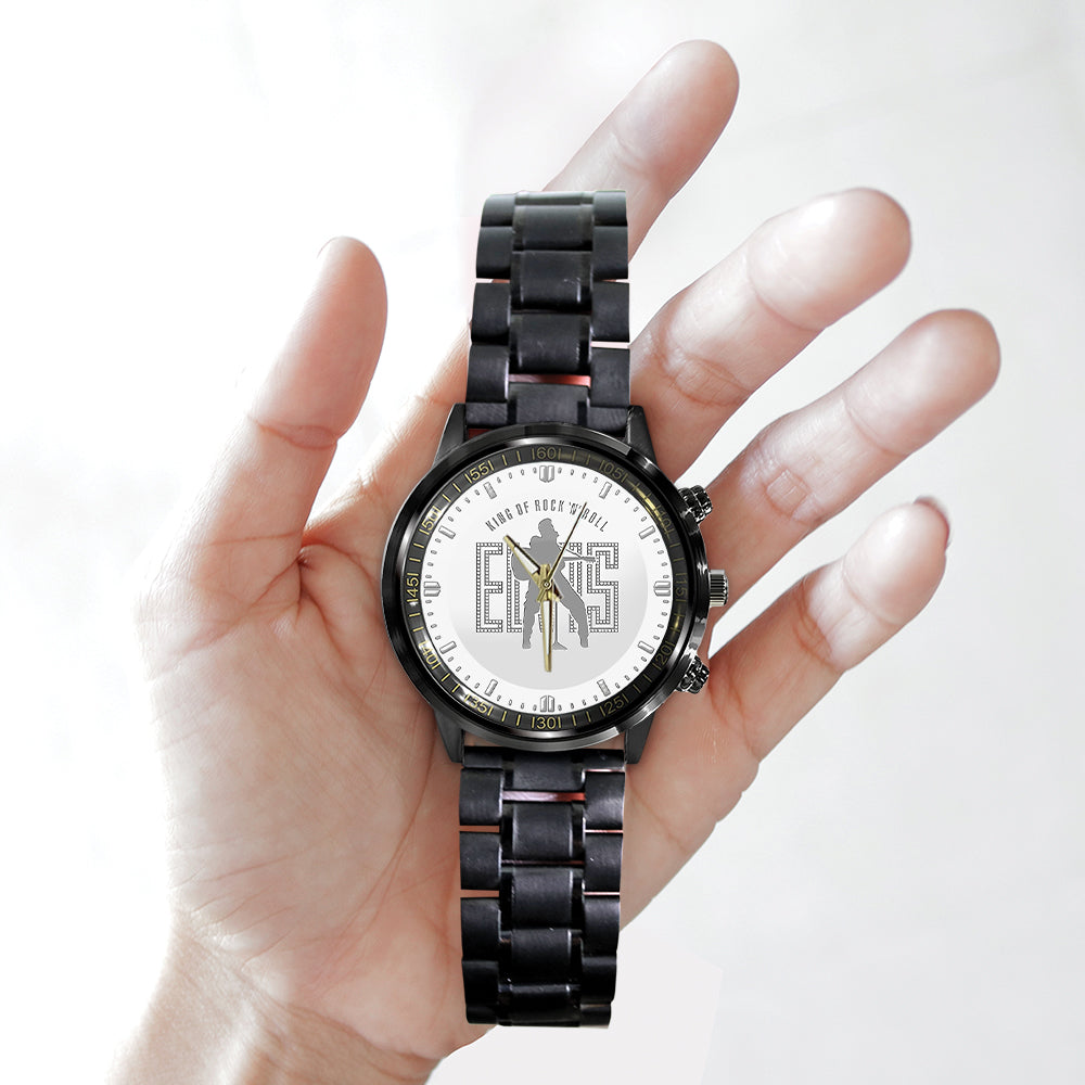 Elvis Presley Black Stainless Steel Watch - GNE 1297
