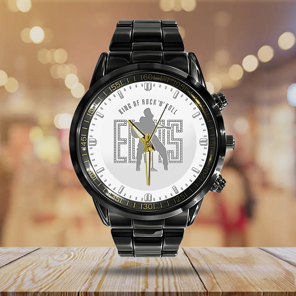 Elvis Presley Black Stainless Steel Watch - GNE 1297