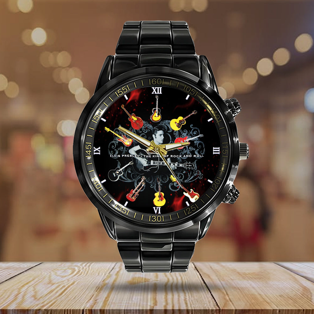 Elvis Presley Black Stainless Steel Watch - GNE NEW472