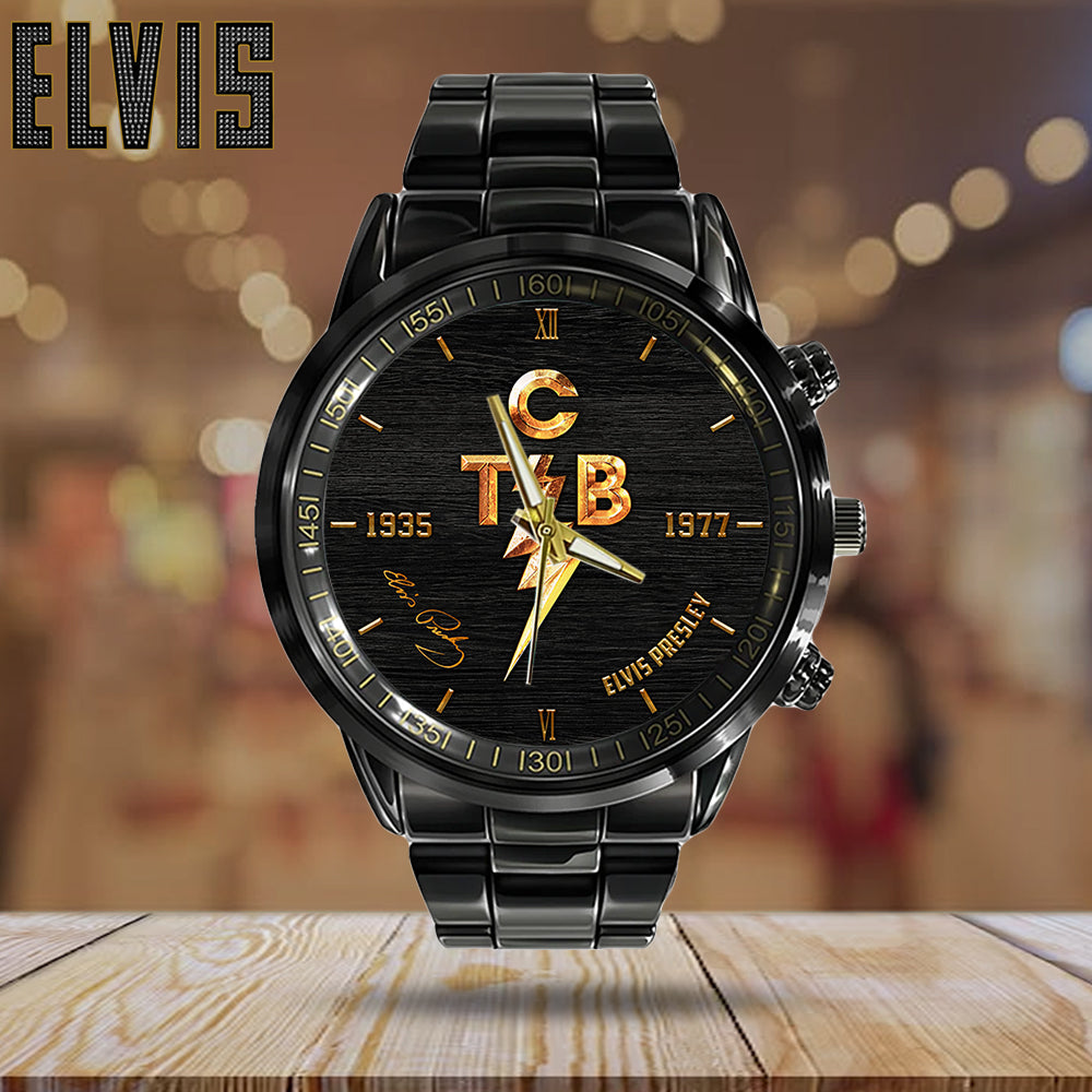 Elvis Presley Black Stainless Steel Watch - HOATT 6109