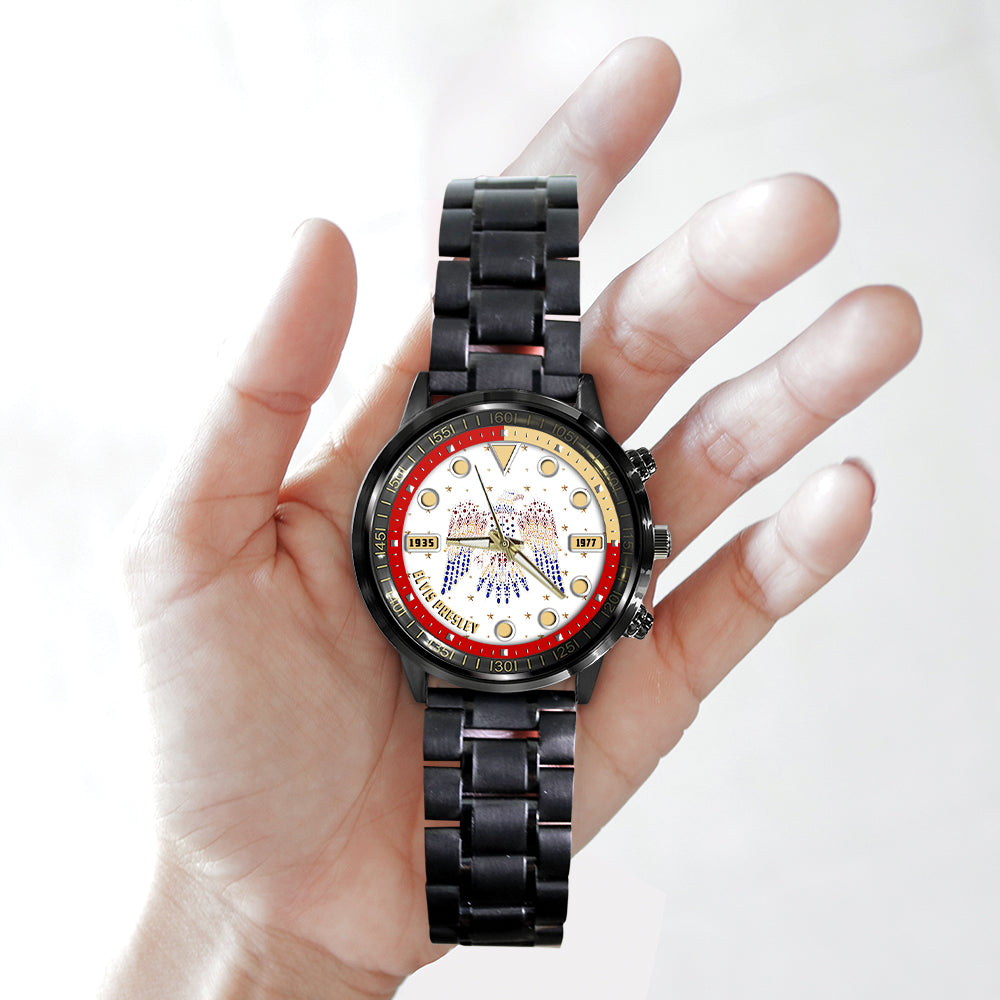 Elvis Presley Black Stainless Steel Watch - HOATT 6151
