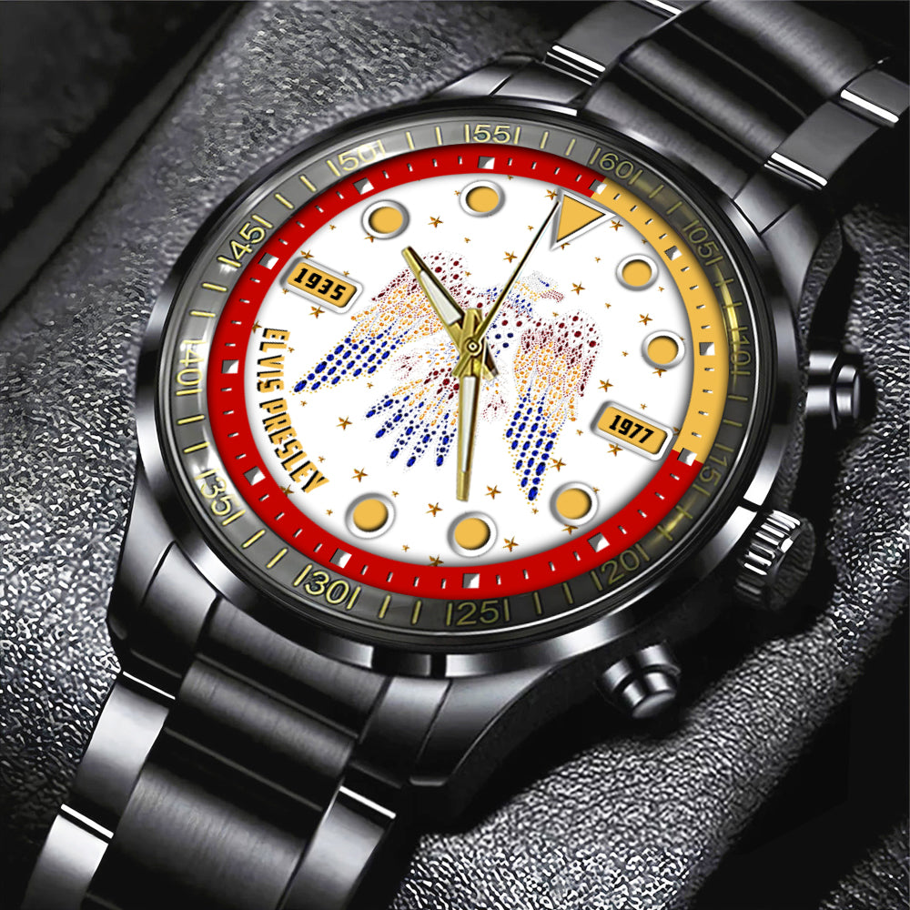 Elvis Presley Black Stainless Steel Watch - HOATT 6151