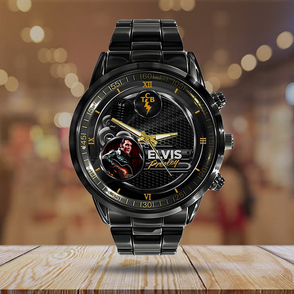 Elvis Presley Black Stainless Steel Watch - HOATT 7938