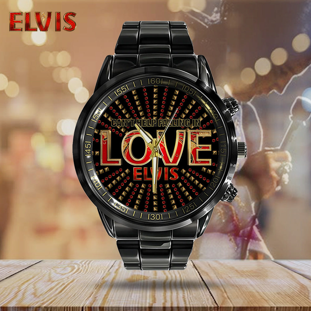 Elvis Presley Black Stainless Steel Watch - TANTN 7951