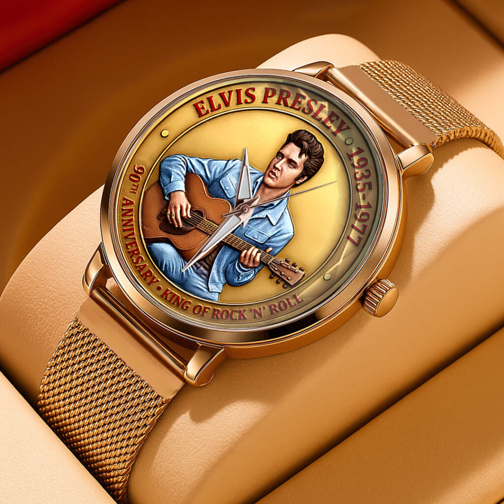 Elvis Presley Mesh Strap Quartz Watch - TMTHU3268