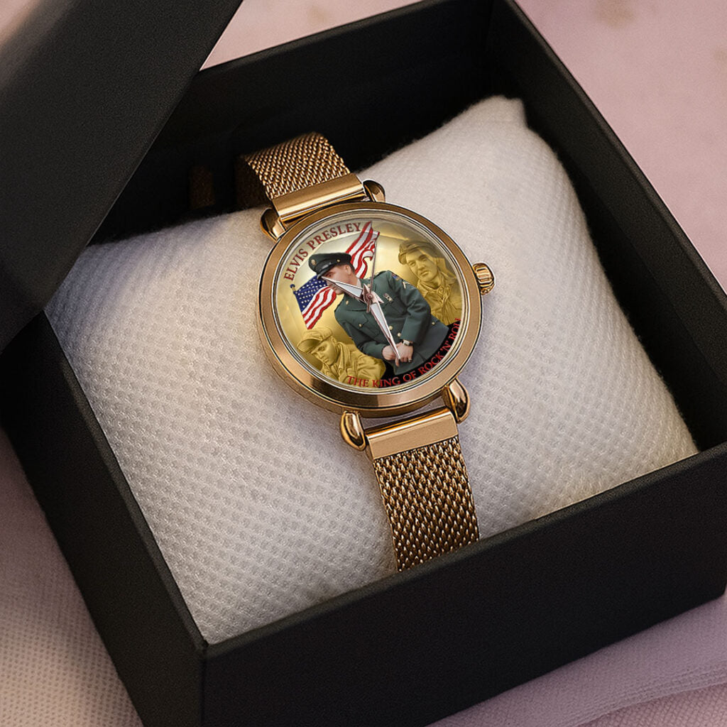 Elvis Presley Mesh Strap Quartz Watch - TMTHU3269