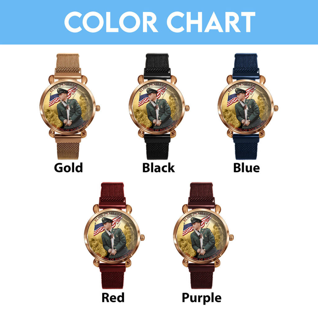 Elvis Presley Mesh Strap Quartz Watch - TMTHU3269