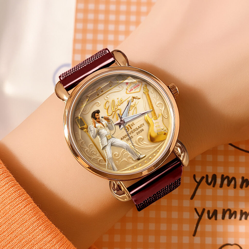 Elvis Presley 91st Anniversary Mesh Strap Quartz Watch - GNE5429